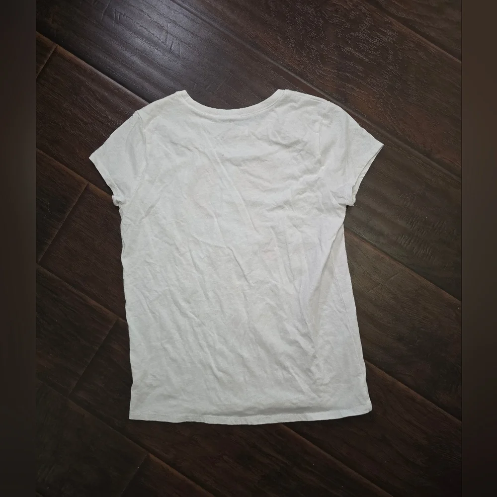 Children's Place Girls Western Unicorn White Short Sleeve Tee Large